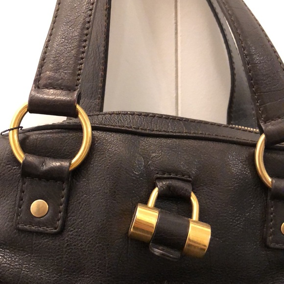 Yves Saint Laurent leather shoulder Bag Muse bag, brown - Picture 2 of 8